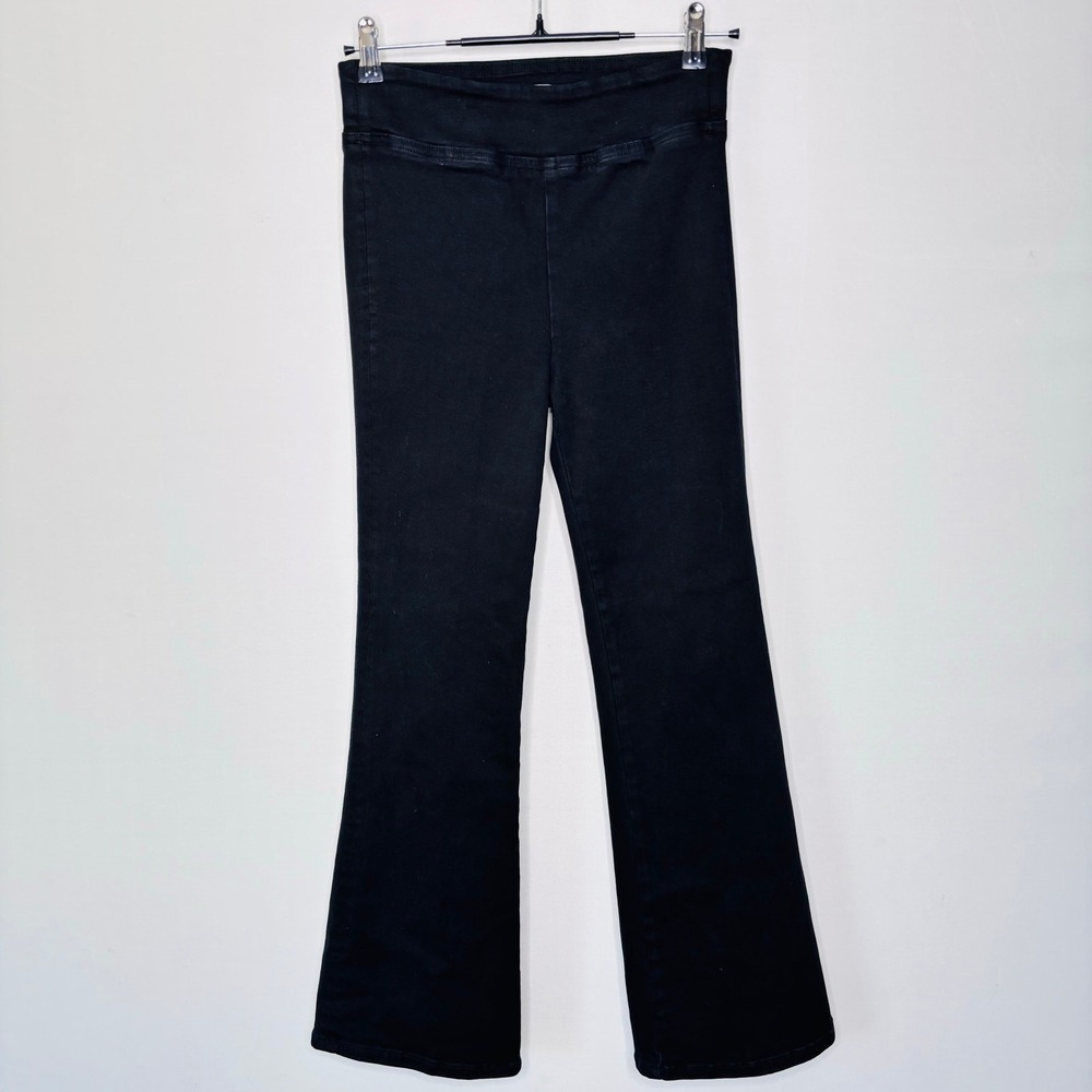 Frame Flare Jeans Size 1 Sheen‎ Noir Black Denim Pull On Classic Clean Girl